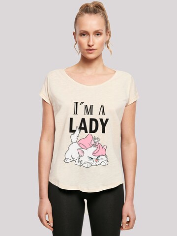 F4NT4STIC Shirt 'Disney Aristocats Lady' in Beige: voorkant