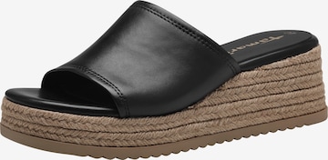 Mule Tamaris en noir : devant