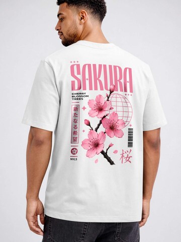 Neverless Shirt 'Cherry Blossom' in White