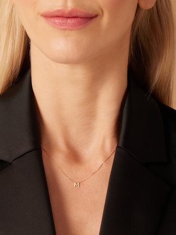 Lucardi Kette 'Buchstabe' in Gold: Vorderseite