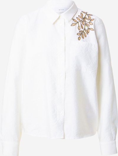 VILA Pusero 'VIJEMSI' värissä pronssi / valkoinen, Tuotenäkymä