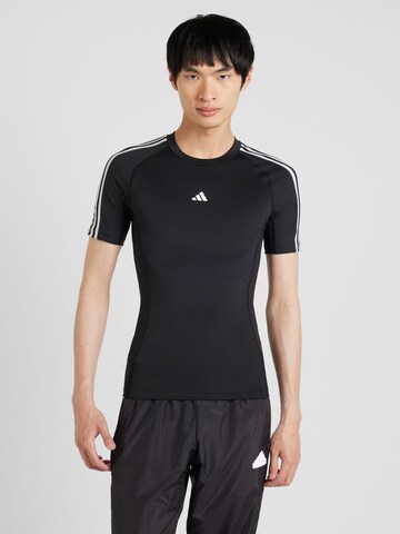 ADIDAS PERFORMANCE Skinny Sports trousers in Black: front