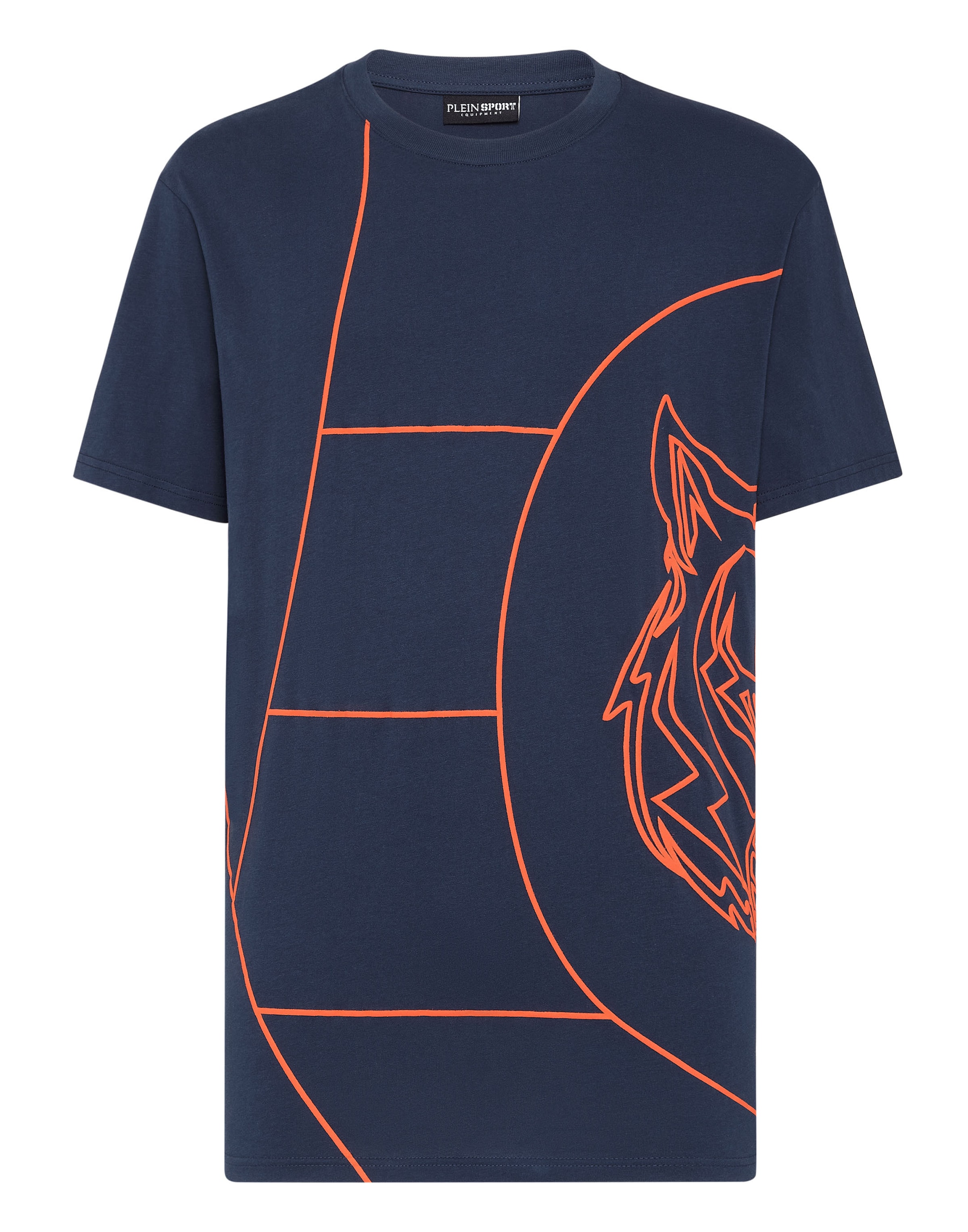 Maglietta 'Tiger' Plein Sport di colore blu scuro / arancione scuro, Visualizzazione prodotti