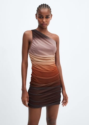 MANGO Sukienka koktajlowa 'GINA' w kolorze brązowy: przód