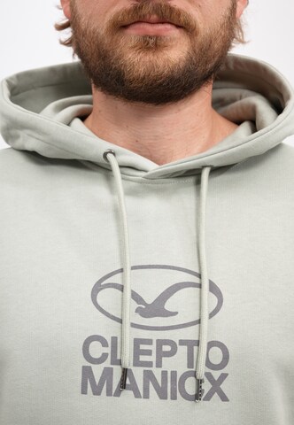 Cleptomanicx Sweatshirt 'Möwe Plate' in Grün