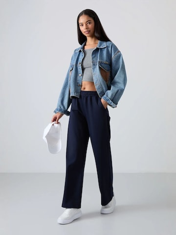 Tommy Life Wide leg Workout Pants in Blue
