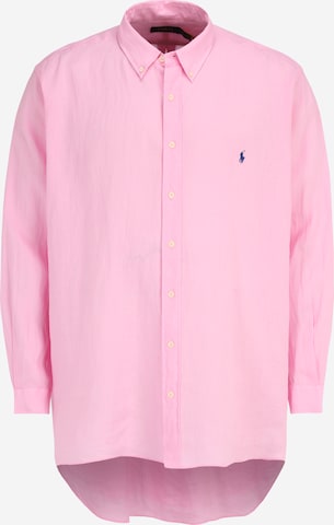 Polo Ralph Lauren Big & Tall Button Up Shirt in Pink: front