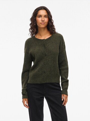 VILA Knit Cardigan 'VIPretty' in Green: front