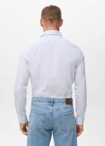 MANGO MAN Slim fit Button Up Shirt 'Vecchia1' in Blue