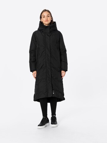 Manteau d’hiver 'JunaAK' Alife and Kickin en noir : devant