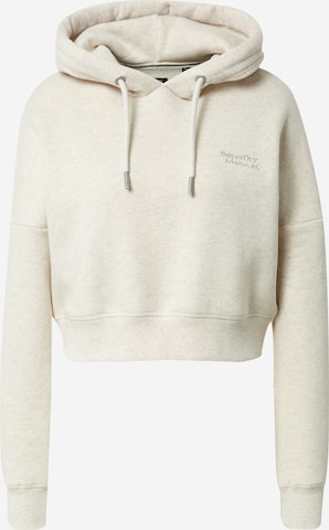 Sweat-shirt Superdry en beige : devant