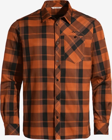 VAUDE Athletic Button Up Shirt in Orange: front