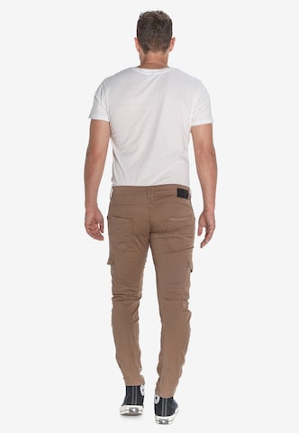 Le Temps Des Cerises Tapered Cargo Pants 'ALBAN' in Brown