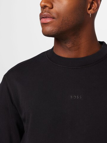 BOSS Sweatshirt 'Wefade' in Zwart