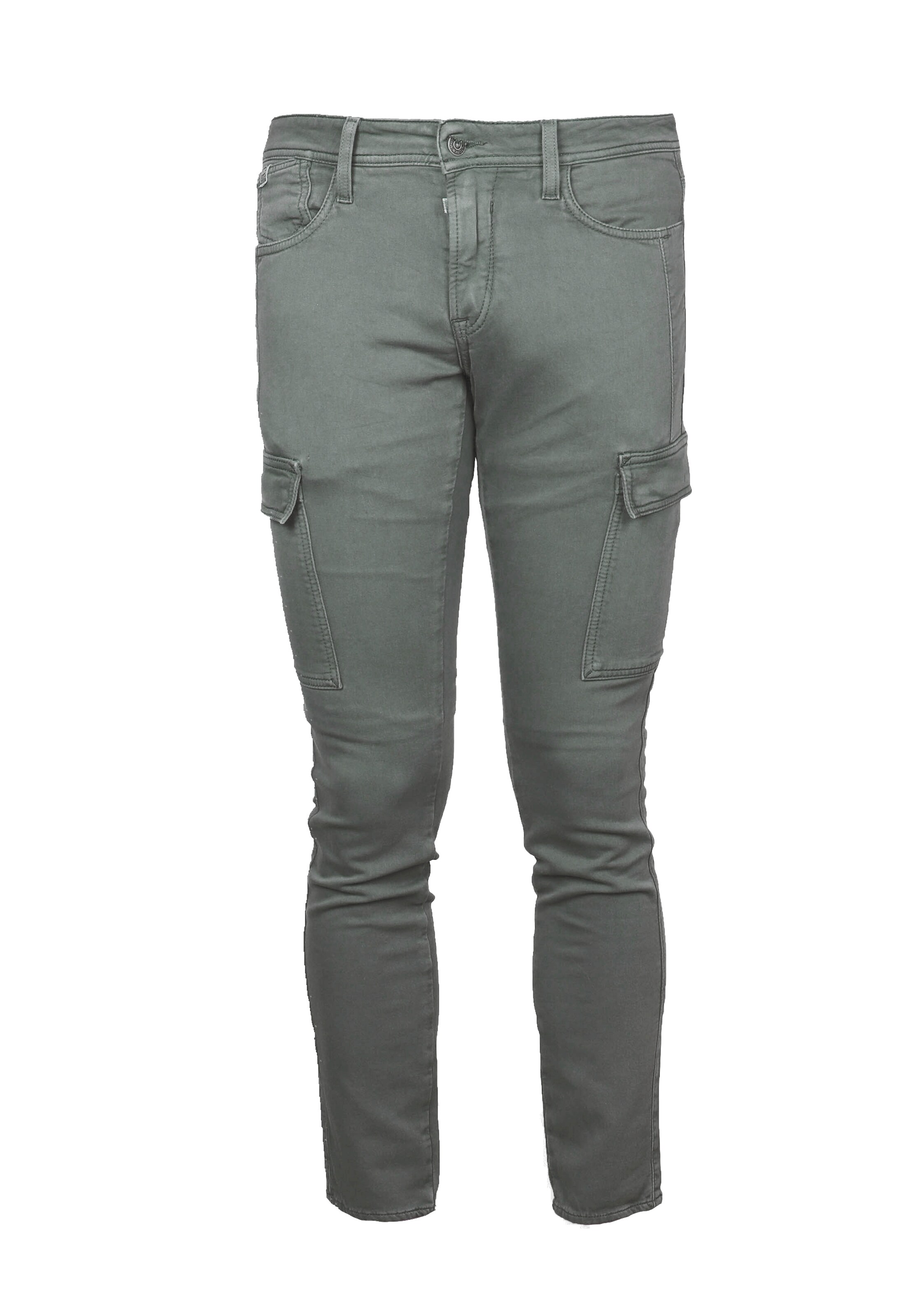 Le Temps Des Cerises Slimfit Cargobroek 'Jogg' in Grijs: voorkant