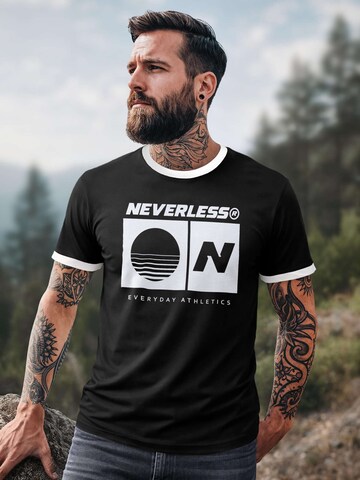 Neverless Shirt 'Sunset' in Black