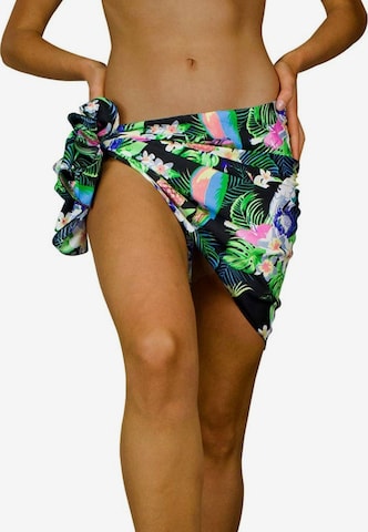 King Kameha Scarf 'Parrot Cockatoo' in Black: front