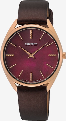 SEIKO Analoguhr in Braun: predná strana