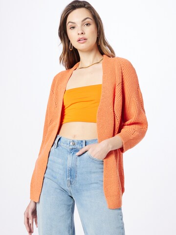 Rich & Royal Knit Cardigan in Orange: front