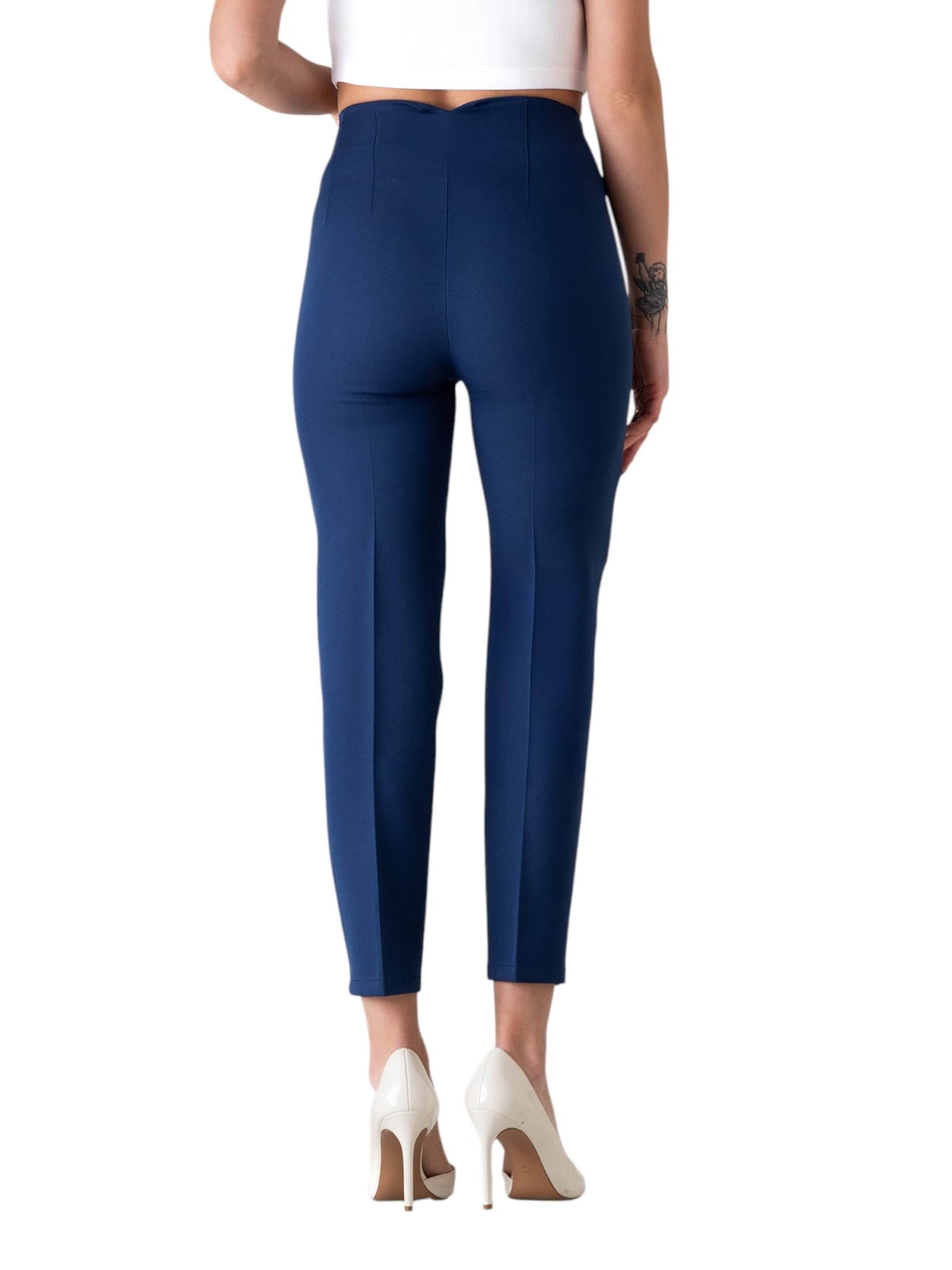 Slimfit Pantaloni con piega frontale 'Alessia' di fashionshowcase in blu