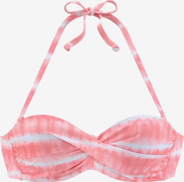 s.Oliver - Sujetador bandeau Top de bikini en rosa: frente