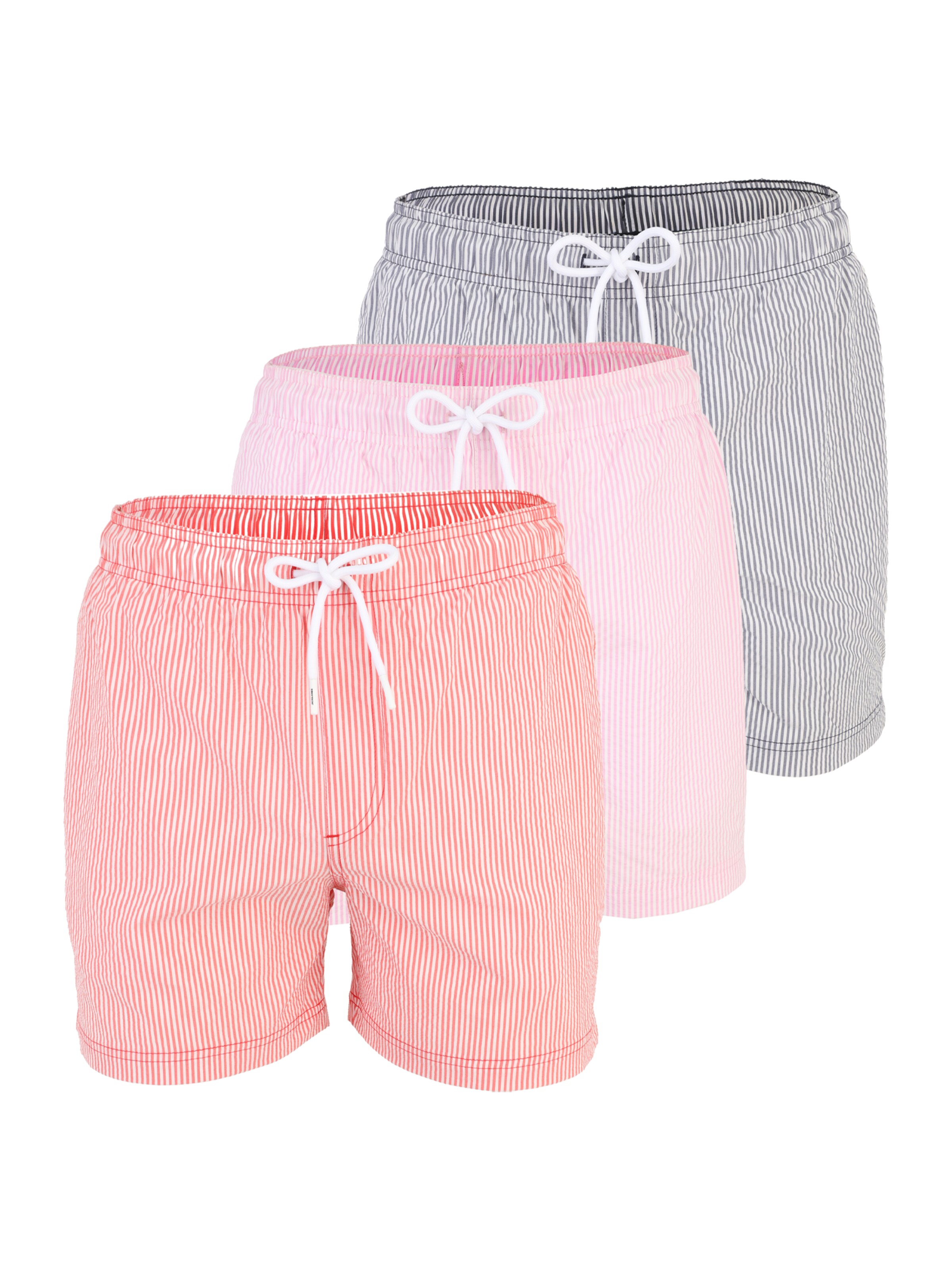 Pantaloncini da bagno 'JPSTMAUI' in S JACK & JONES di colore navy / rosa chiaro / rosso arancione / bianco, Visualizzazione prodotti