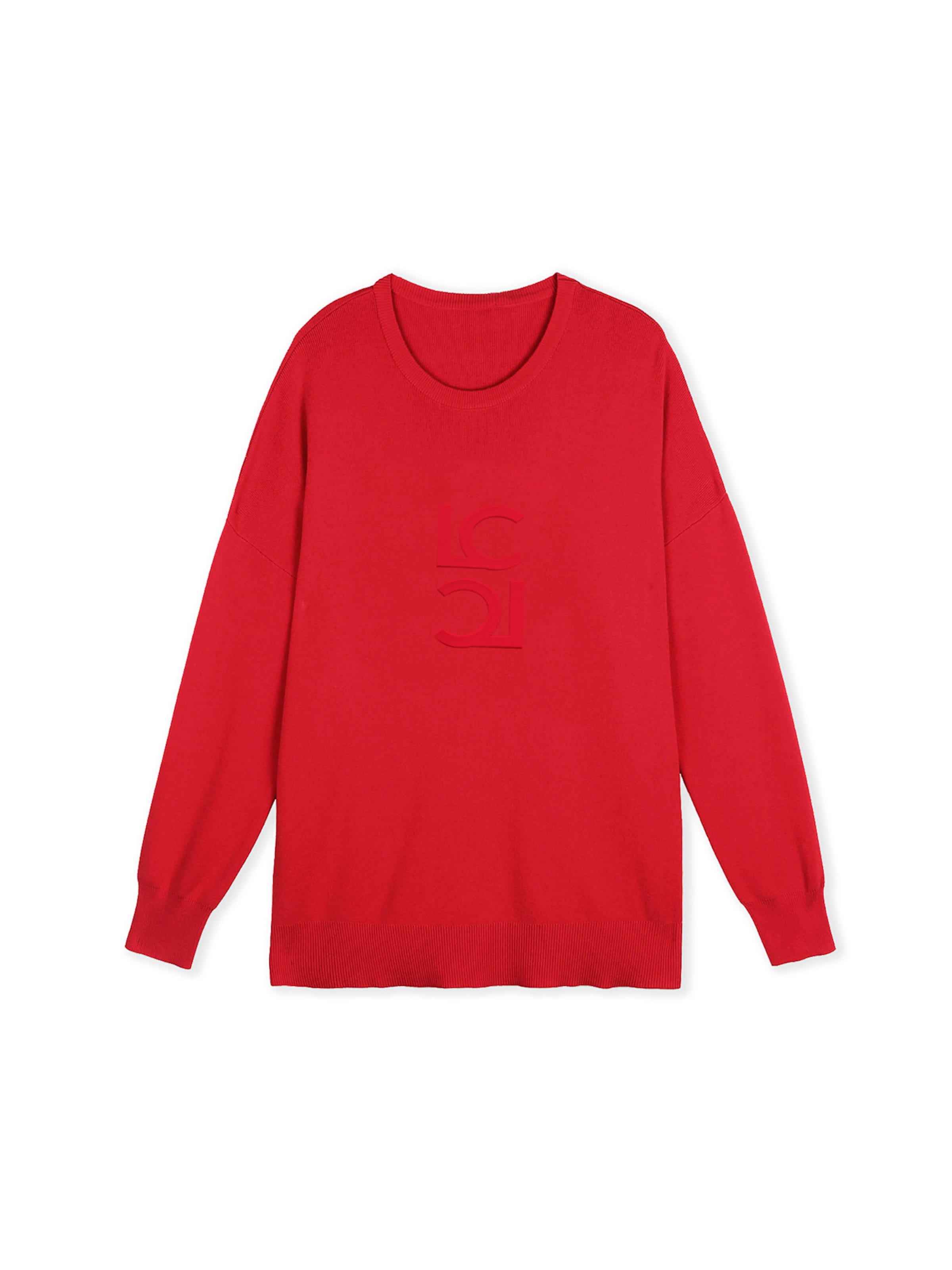 Lola CasademuntPulover - crvena boja: prednji dio