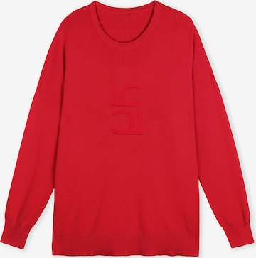 Lola CasademuntPulover - crvena boja: prednji dio