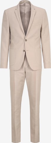 Steffen Klein Slim fit Suit in Beige: front