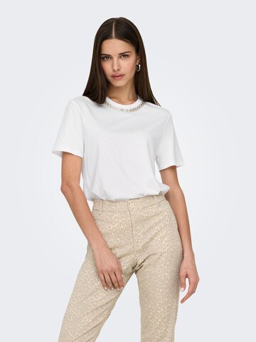 T-shirt 'ONLParker' ONLY en blanc : devant