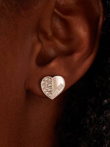 Boucles d'oreilles 'Design' GUESS en argent : devant