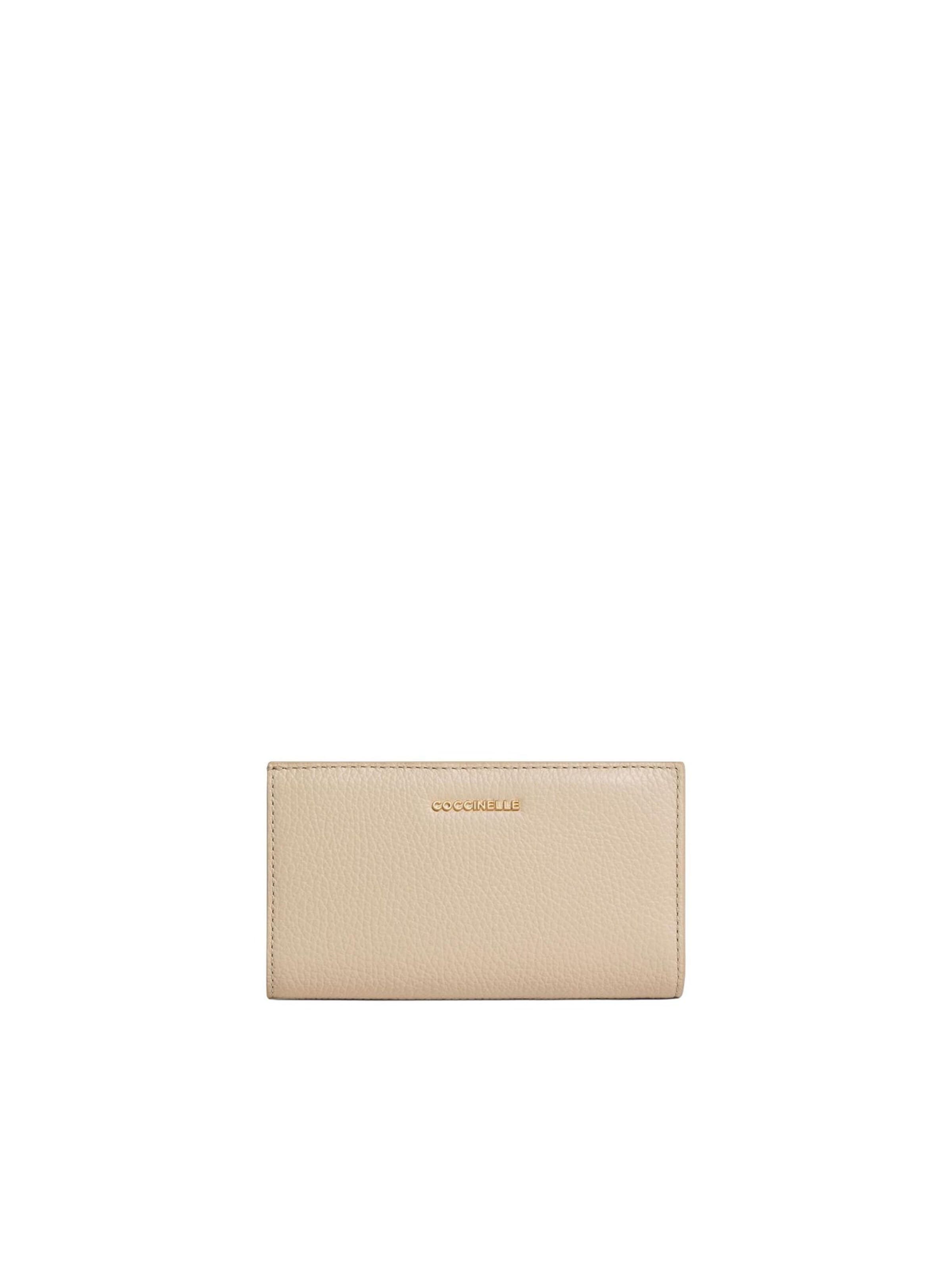 Coccinelle Wallet 'COCCINELLE METALLIC 26 4' in Beige: front
