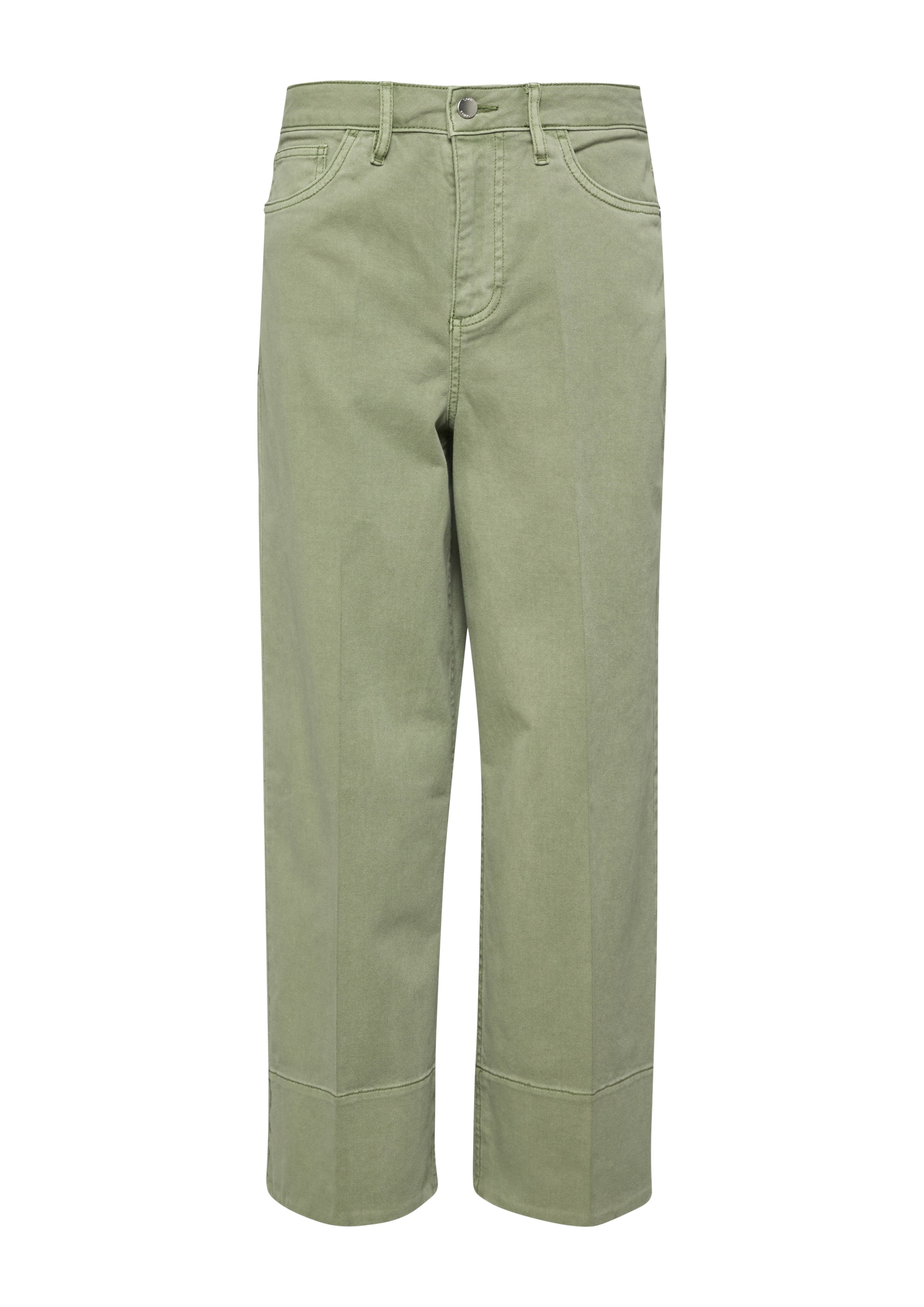 s.Oliver Wide leg Trousers in Green: front