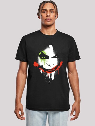T-Shirt 'DC Comics Batman Arkham City Joker Face' F4NT4STIC en noir : devant