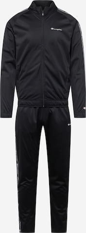 Champion Authentic Athletic Apparel Tracksuit in Black: front