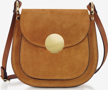 Borsa a tracolla 'Agave' di LeParmentier in marrone: frontale