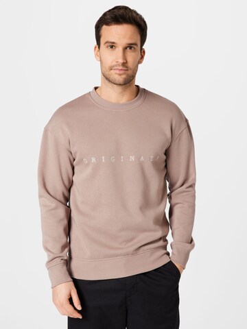 JACK & JONES Sweatshirt in Beige: front