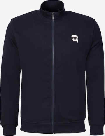 Karl Lagerfeld Zip-Up Hoodie in Blue: front