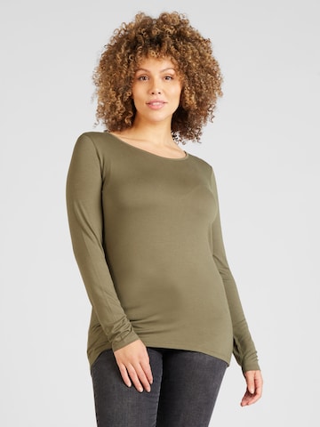 ONLY Carmakoma Shirt 'LONNY' in Green: front