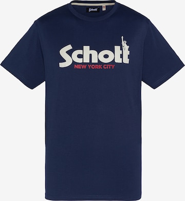 Schott NYC Shirt in Blau: Vorderseite