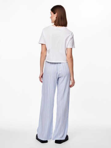 PIECES Loose fit Trousers 'ALVINA' in Blue