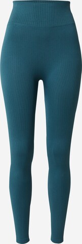 HKMXSkinny Sportske hlače - zelena boja: prednji dio