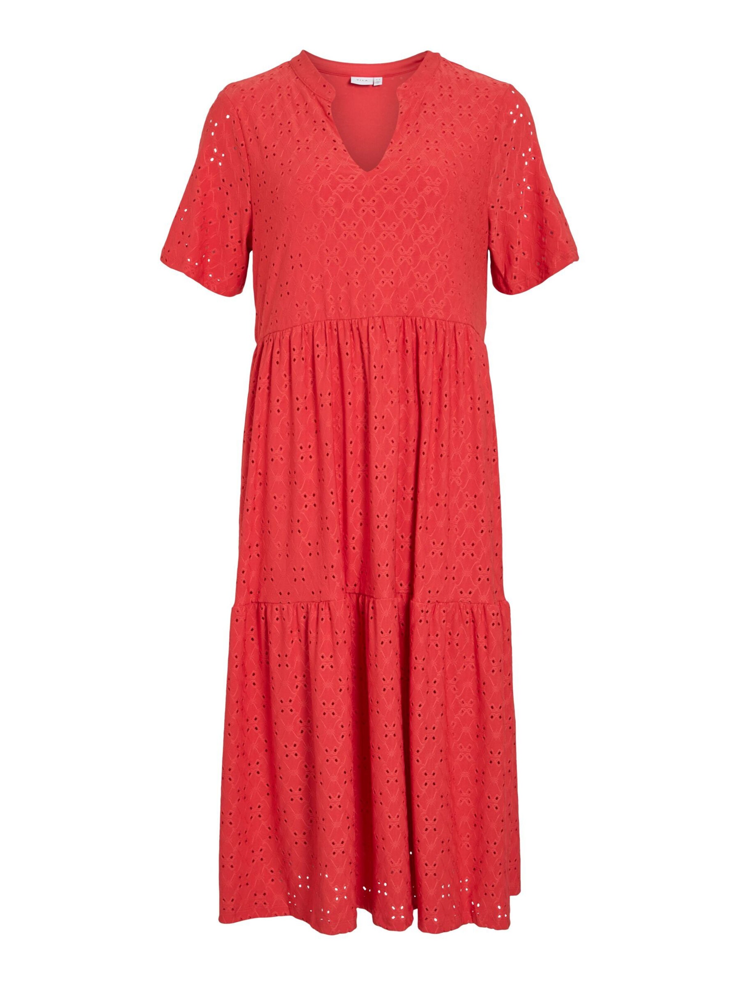 VILA - Vestido 'VIKawa' en rojo: frente