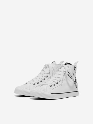 ONLY High-Top Sneakers in White