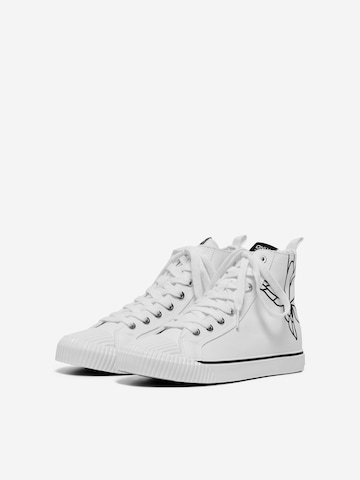 ONLY High-Top Sneakers in White