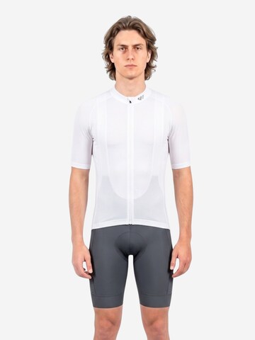 WULIBIKE - Ropa para correr 'Wulibike Radtrikot-Set 6-Taschen, Weiß/Grau' en blanco