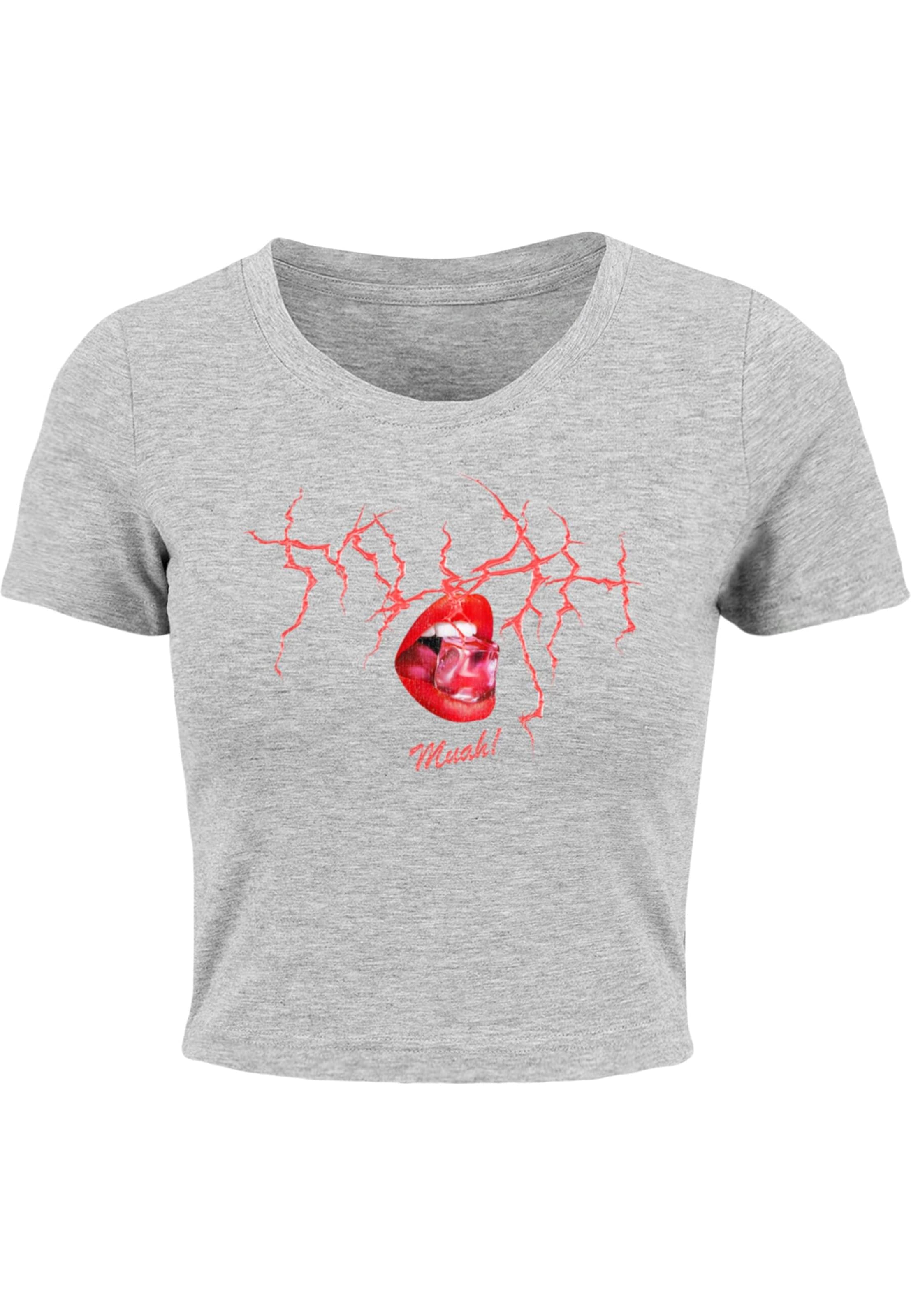 Mister Tee Tričko 'Muah' - Sivá: predná strana