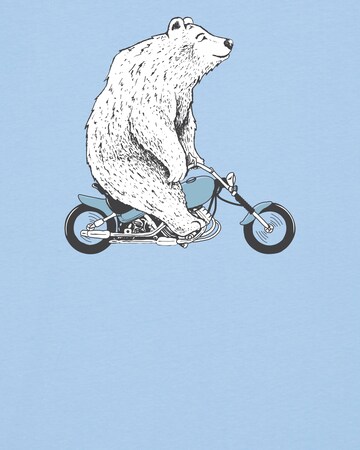 T-Shirt ' Bär auf Bike ' Watapparel en bleu