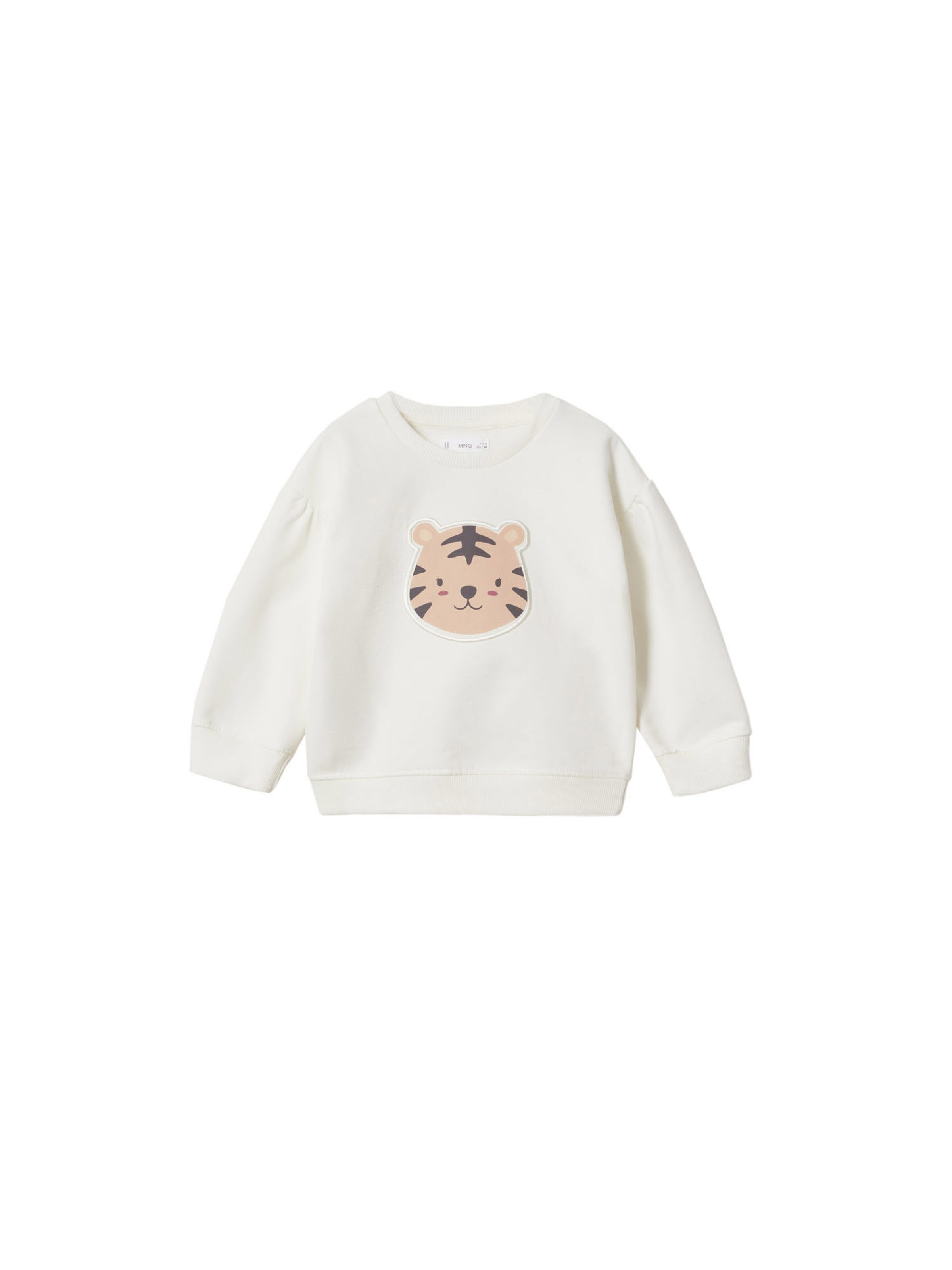 Kinder Kids (Gr. 92-140) MANGO KIDS Sweatshirt 'Friend' in Weißmeliert - FM47524 Kinder Kids (Gr. 92-140) MANGO KIDS Sweatshirt 'Friend' in Weißmeliert - FM47524