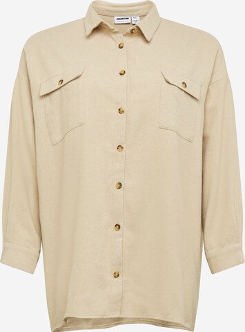 Noisy May Curve Between-Season Jacket in Beige: front